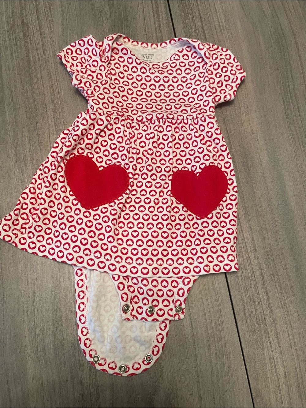 Carter’s Just One You Valentine Heart Bodysuit Dress - 12 Months
